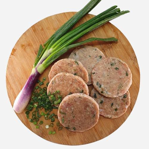 Hamburguesas de pollo con verdeo