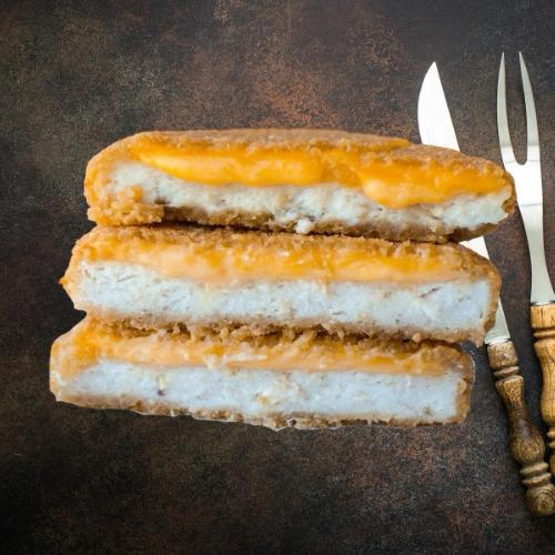 Medallón de pollo con cheddar