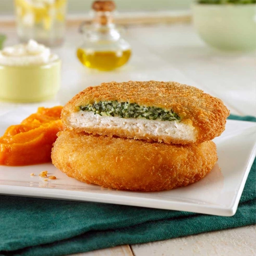 Medallón de pollo con espinaca