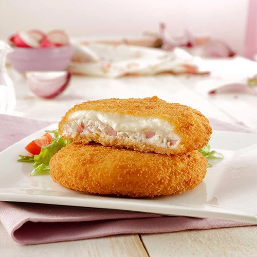 Medallón de pollo con jamón y queso