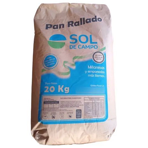 Pan rallado x 20 kg.